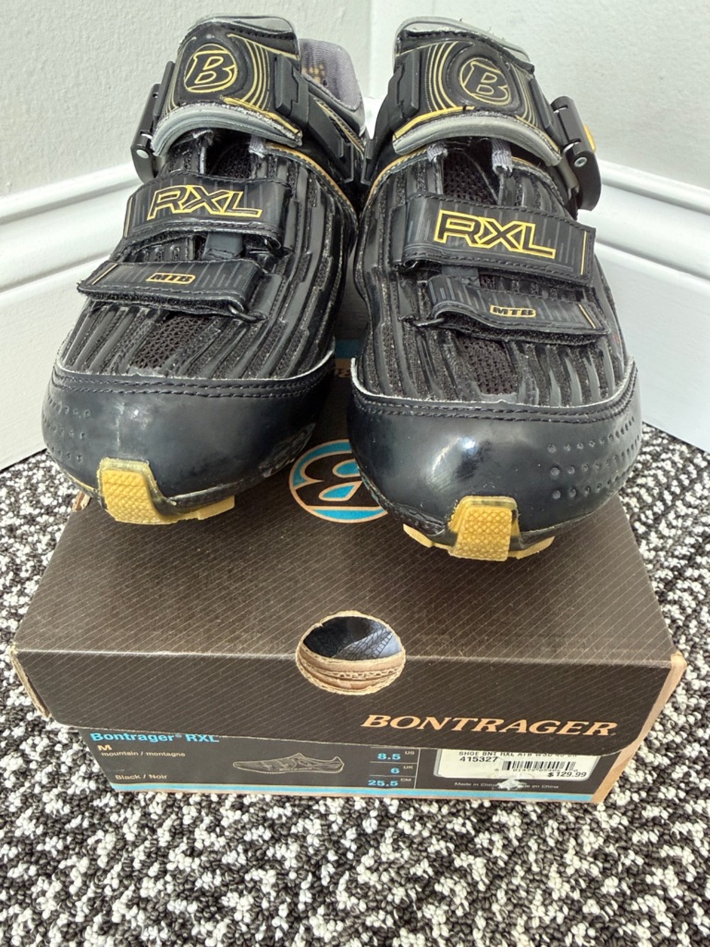 Bontrager RXL Black & Yellow Cycling Shoes